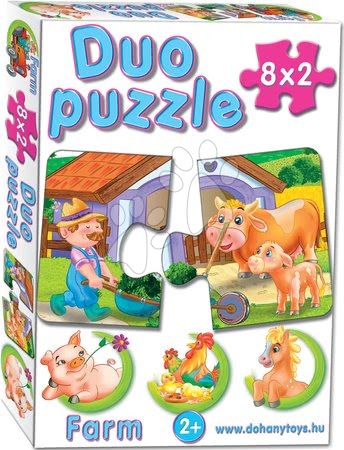 Rozvoj zmyslov a motoriky  - Baby puzzle Duo Farma Dohány