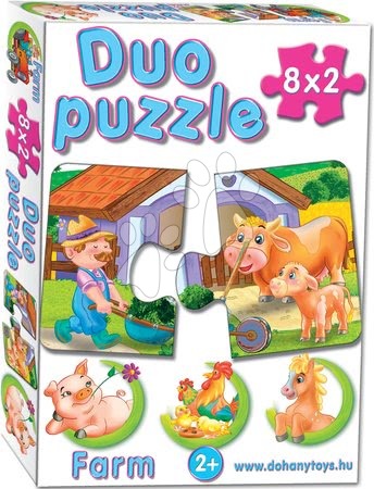 Puzzle pre najmenších - Baby puzzle Duo Farma Dohány