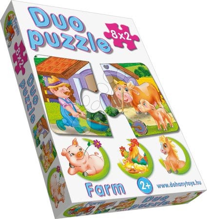 Rozvoj zmyslov a motoriky  - Baby puzzle Duo Farma Dohány_1