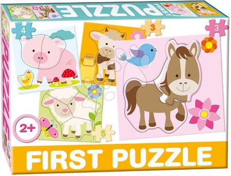 Jucării pentru bebeluși - Puzzle Baby First Farm Dohány