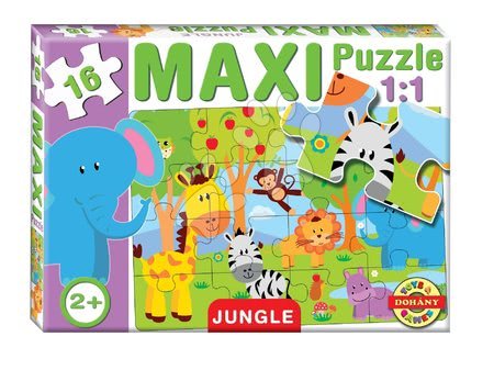 Bébijátékok - Baby puzzle Maxi Dzsungel Dohány