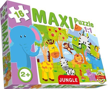 Hračky pre najmenších - Baby puzzle Maxi Džungľa Dohány_1