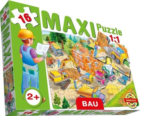 Hračky pre deti od 2 do 3 rokov - Baby puzzle Maxi Stavenisko Dohány_1