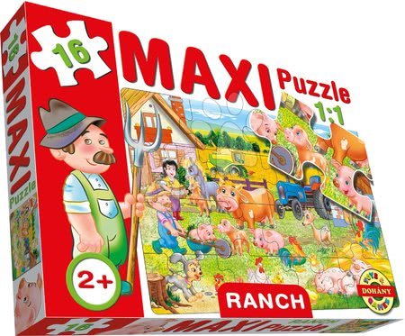 Bébijátékok - Baby puzzle Maxi Rancs Dohány_1