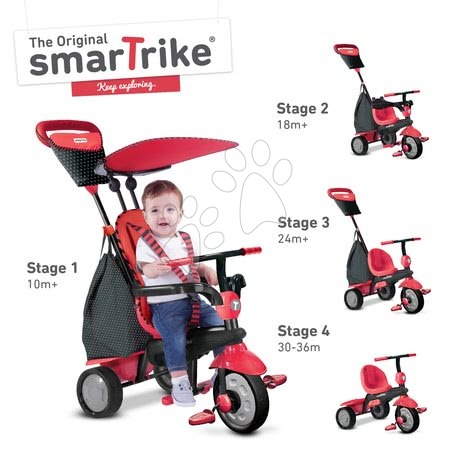 Tricikli od 10. meseca - Tricikel Glow 4v1 Touch Steering Black&Red smarTrike - 19