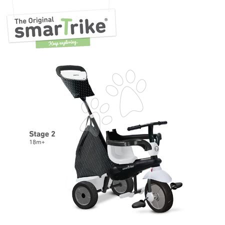 Tříkolky od 10 měsíců - Tříkolka Glow Touch Steering 4v1 Black&White smarTrike - 16