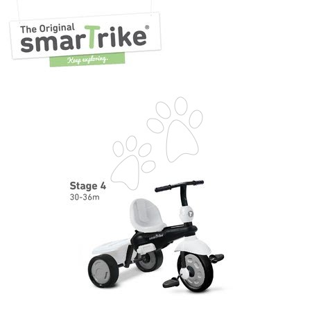 Tříkolky od 10 měsíců - Tříkolka Glow Touch Steering 4v1 Black&White smarTrike - 18