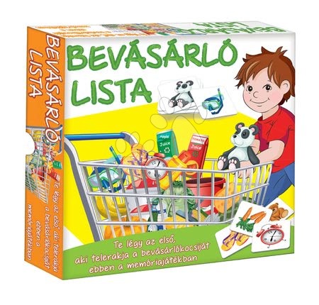 Družabne igre za otroke - Družabna igra Moj nakupovalni voziček – spominska in poučna igra o živilih Dohány 