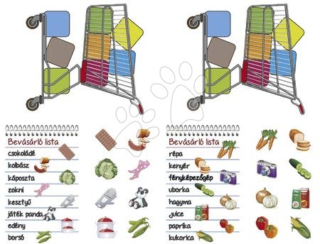 Družabne igre za otroke - Družabna igra Moj nakupovalni voziček – spominska in poučna igra o živilih Dohány _1