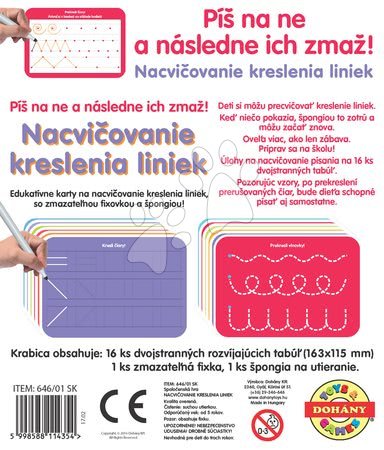 Kreativní a didaktické hračky - Naučná hra Nacvičování kreslení linek Dohány_1