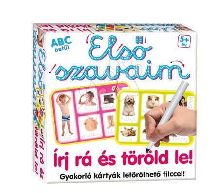 Joc educativ Primele cuvinte ABC- scrie şi şterge Dohány (limbi SK, CZ, HU, RO) de la 5 ani