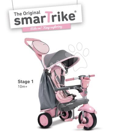Tříkolky od 10 měsíců - Tříkolka Swing 4v1 Pink Touch Steering smarTrike - 1