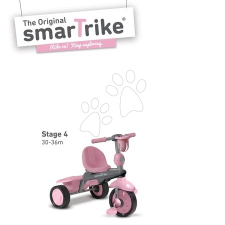 Tříkolky od 10 měsíců - Tříkolka Swing 4v1 Pink Touch Steering smarTrike - 6