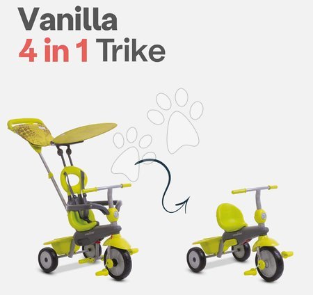 Tříkolky od 10 měsíců - Tříkolka s taškou Vanilla Green SmarTrike_1