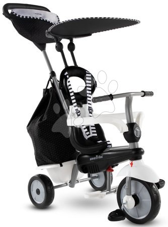 Jucării pentru bebeluși de la 6 la 12 luni - Tricicleta Vanilla Plus Black&White Classic smarTrike