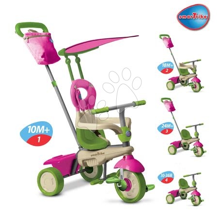 Tříkolky od 10 měsíců - Tříkolka Vanilla Touch Steering smarTrike - 1