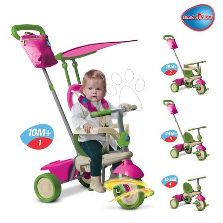 Tříkolky od 10 měsíců - Tříkolka Vanilla Touch Steering smarTrike - 2