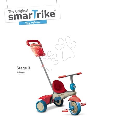 Tříkolky od 10 měsíců - Tříkolka Vanilla Touch Steering 4v1 smarTrike - 4