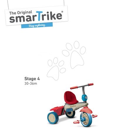 Tříkolky od 10 měsíců - Tříkolka Vanilla Touch Steering 4v1 smarTrike - 5