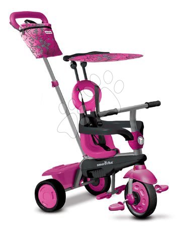 Triciclete de la 10 luni - Tricicletă Vanilla 4în1 Pink Touch Steering smarTrike