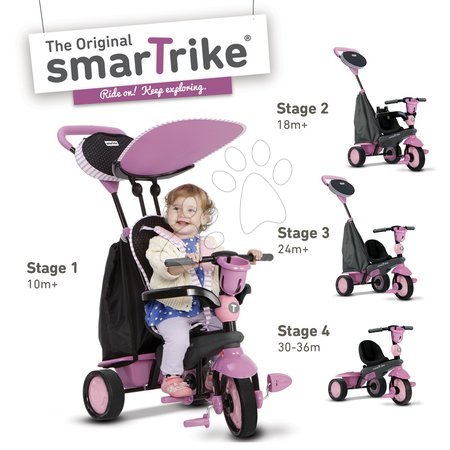 Tříkolky od 10 měsíců - Tříkolka Star Blue Touch Steering 4v1 smarTrike - 6