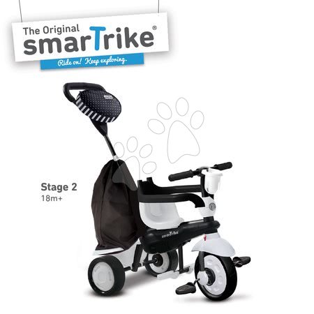 Tříkolky od 10 měsíců - Tříkolka Spark BlackWhite 4v1 smarTrike - 2