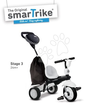 Tříkolky od 10 měsíců - Tříkolka Spark BlackWhite 4v1 smarTrike - 3