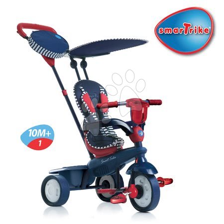 Tříkolky od 10 měsíců - Tříkolka Spirit Blue 4v1 Touch Steering smarTrike - 2