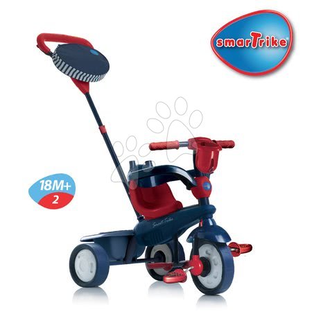 Tříkolky od 10 měsíců - Tříkolka Spirit Blue 4v1 Touch Steering smarTrike - 3