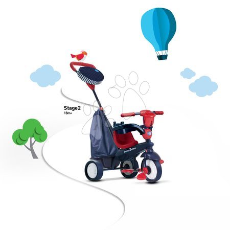 Tříkolky od 10 měsíců - Tříkolka Star Blue Touch Steering smarTrike - 7