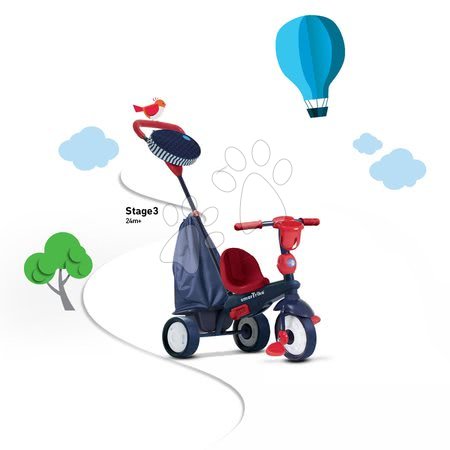 Tříkolky od 10 měsíců - Tříkolka Star Blue Touch Steering smarTrike - 8