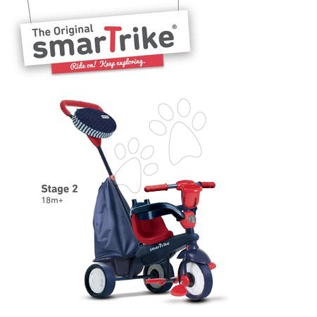 Tříkolky od 10 měsíců - Tříkolka Star Blue Touch Steering smarTrike - 2