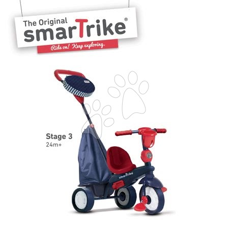 Tříkolky od 10 měsíců - Tříkolka Star Blue Touch Steering smarTrike - 3