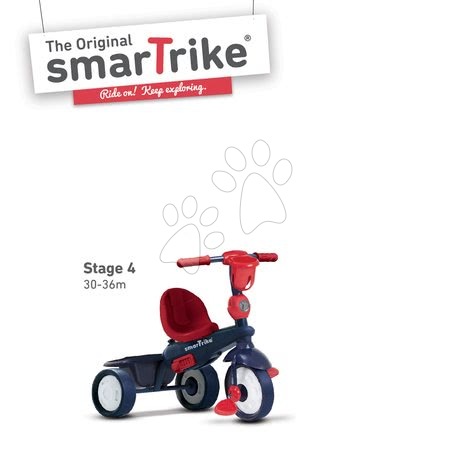 Tříkolky od 10 měsíců - Tříkolka Star Blue Touch Steering smarTrike - 5