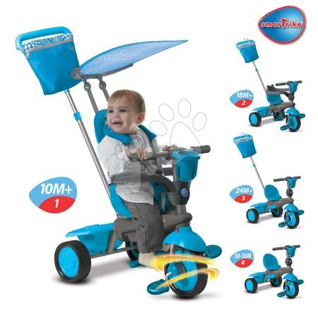 Tříkolky od 10 měsíců - Tříkolka Spirit Touch Steering smarTrike - 5