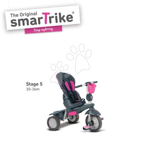 Tricikli od 10. meseca - Tricikel Splash 5v1 Pink smarTrike - 5