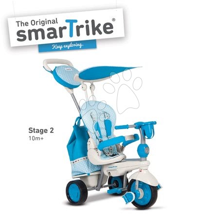 Tříkolky od 10 měsíců - Tříkolka Splash 5v1 Blue&White smarTrike - 3