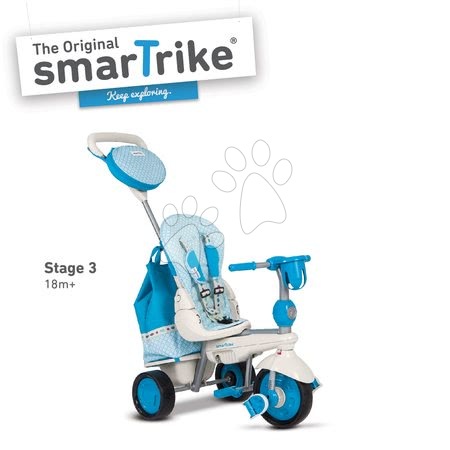 Tříkolky od 10 měsíců - Tříkolka Splash 5v1 Blue&White smarTrike - 5