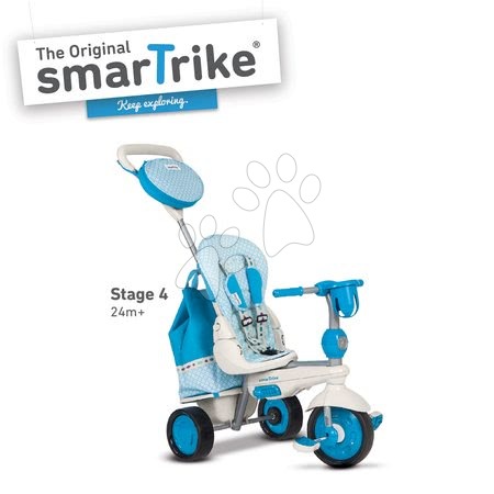 Tříkolky od 10 měsíců - Tříkolka Splash 5v1 Blue&White smarTrike - 6