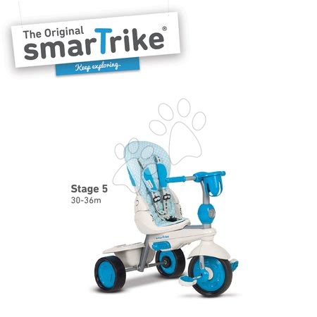 Tříkolky od 10 měsíců - Tříkolka Splash 5v1 Blue&White smarTrike - 7