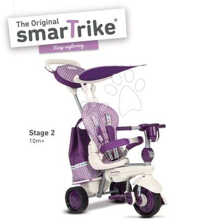 Trikes from 10 months - Splash 5in1 Purple&White smarTrike Tricycle - 3