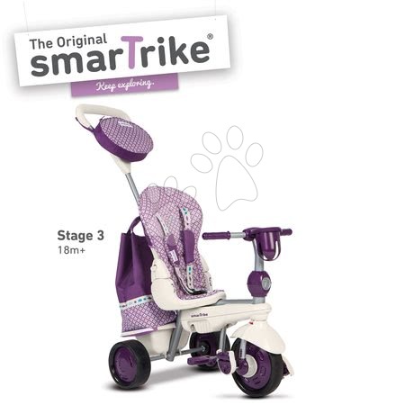 Trikes from 10 months - Splash 5in1 Purple&White smarTrike Tricycle - 4