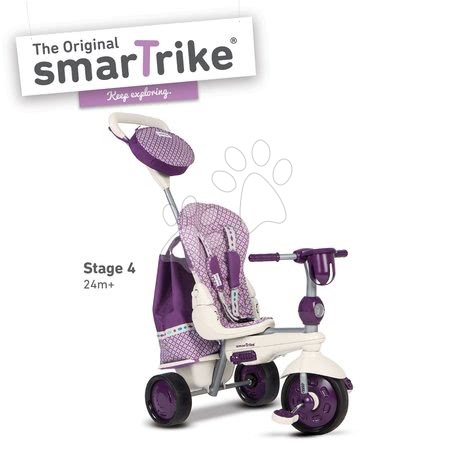 Trikes from 10 months - Splash 5in1 Purple&White smarTrike Tricycle - 5