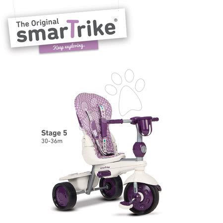Trikes from 10 months - Splash 5in1 Purple&White smarTrike Tricycle - 6