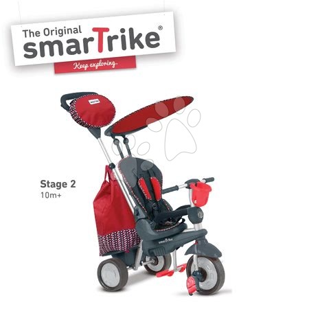 Trojkolky od 10 mesiacov - Trojkolka Splash 5v1 Red smarTrike - 2