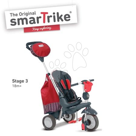 Trojkolky od 10 mesiacov - Trojkolka Splash 5v1 Red smarTrike - 3