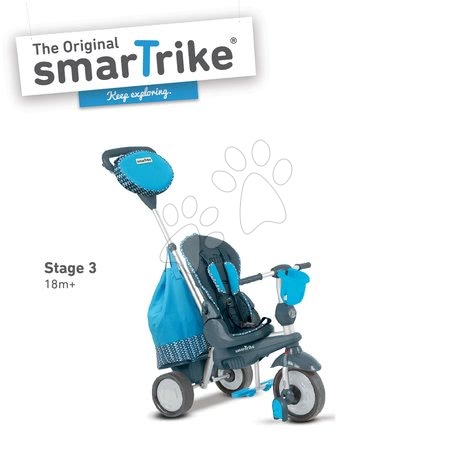 Tříkolky od 10 měsíců - Tříkolka Splash 5v1 Blue smarTrike - 3