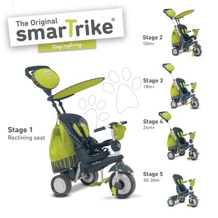 Trikes from 10 months - Splash 5in1 Green smarTrike Tricycle - 5