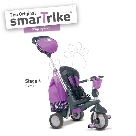 Tříkolky od 10 měsíců - Tříkolka Splash 5v1 Purple smarTrike - 3