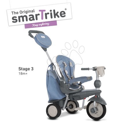 Tříkolky od 10 měsíců - Tříkolka Dazzle 5v1 Grey&Black smarTrike - 3